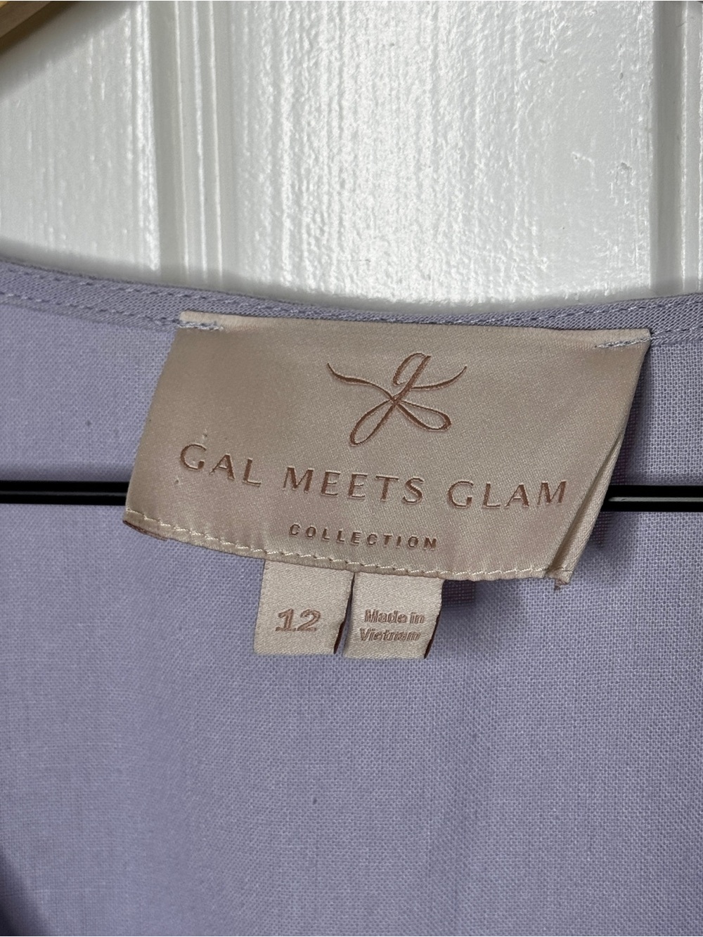 Gal Meets Glam Vanessa Lavender Linen Blend Button Front Midi Dress Size 12 - Picture 10 of 13